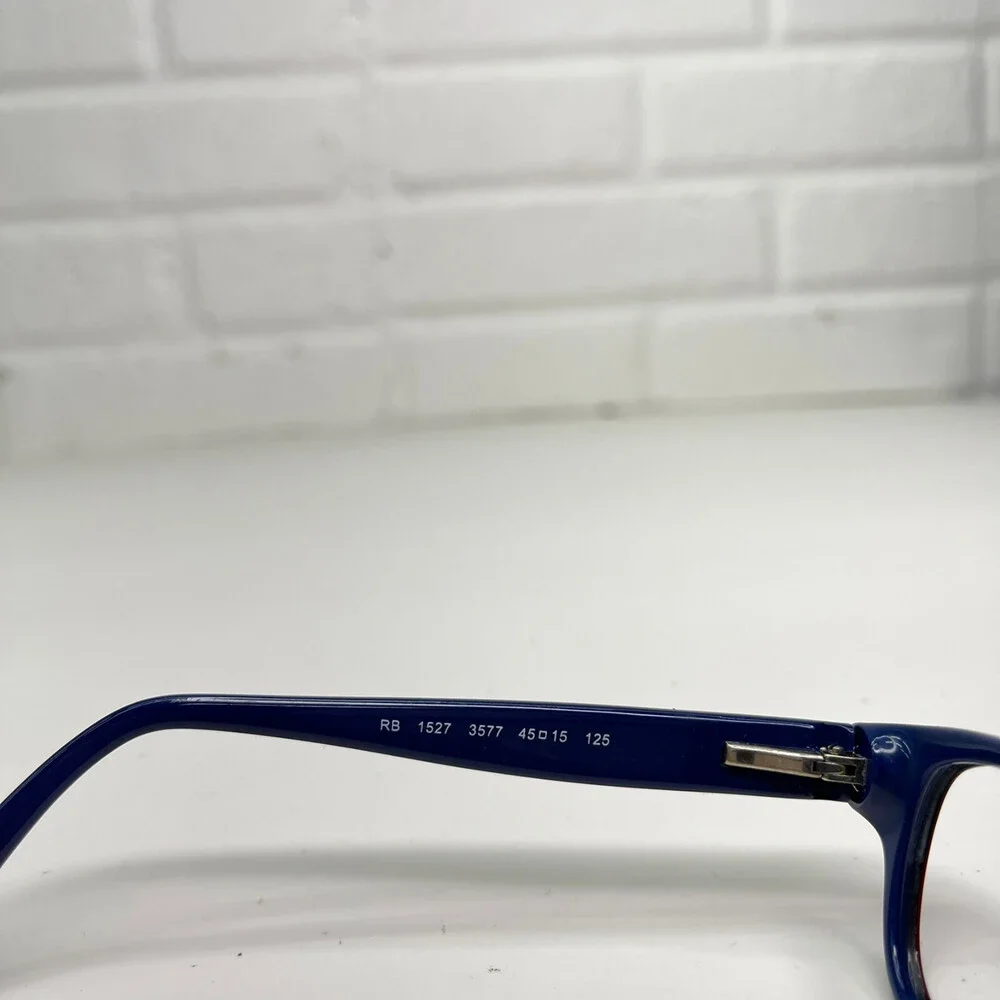 Ray-Ban Eyeglasses Frames RB1527 3577 Blue Red Rectangular 45-15-125 1135
